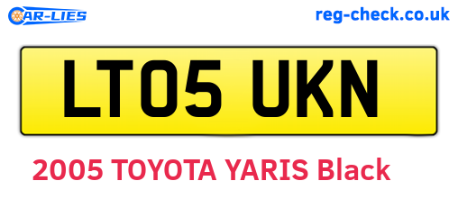 LT05UKN are the vehicle registration plates.