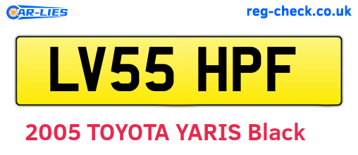 LV55HPF are the vehicle registration plates.
