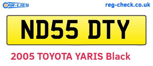 ND55DTY are the vehicle registration plates.