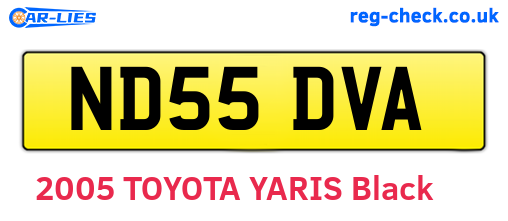 ND55DVA are the vehicle registration plates.