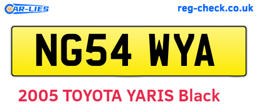 NG54WYA are the vehicle registration plates.