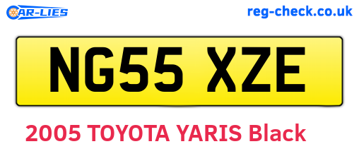 NG55XZE are the vehicle registration plates.
