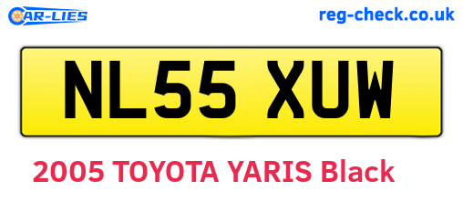 NL55XUW are the vehicle registration plates.