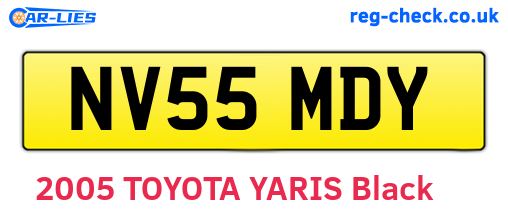 NV55MDY are the vehicle registration plates.