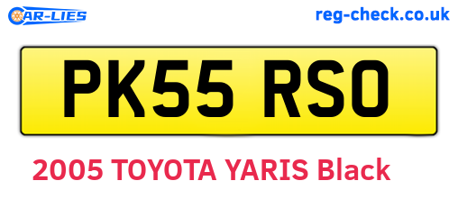 PK55RSO are the vehicle registration plates.