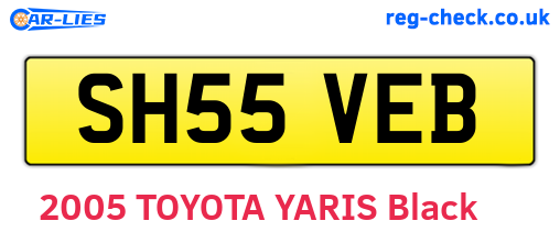 SH55VEB are the vehicle registration plates.