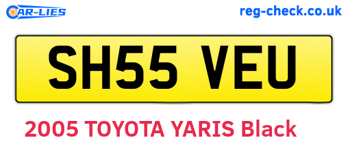 SH55VEU are the vehicle registration plates.