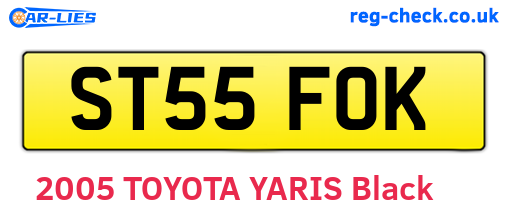 ST55FOK are the vehicle registration plates.