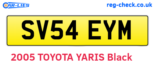 SV54EYM are the vehicle registration plates.