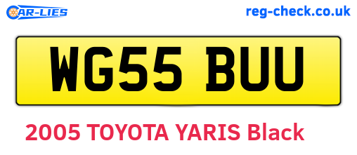 WG55BUU are the vehicle registration plates.