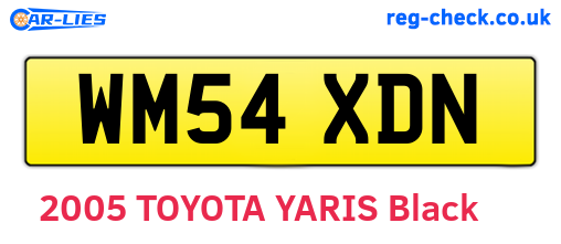 WM54XDN are the vehicle registration plates.
