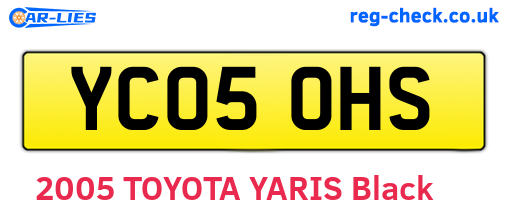 YC05OHS are the vehicle registration plates.