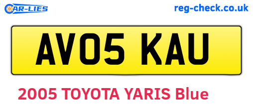 AV05KAU are the vehicle registration plates.