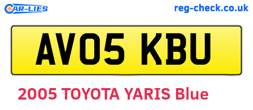 AV05KBU are the vehicle registration plates.
