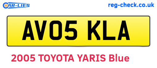 AV05KLA are the vehicle registration plates.