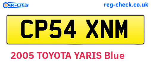 CP54XNM are the vehicle registration plates.