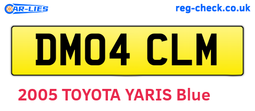 DM04CLM are the vehicle registration plates.