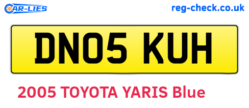 DN05KUH are the vehicle registration plates.
