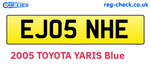 EJ05NHE are the vehicle registration plates.