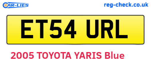ET54URL are the vehicle registration plates.