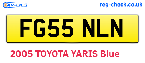 FG55NLN are the vehicle registration plates.