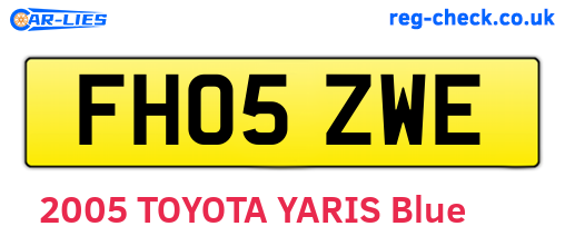 FH05ZWE are the vehicle registration plates.