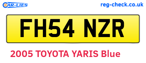 FH54NZR are the vehicle registration plates.