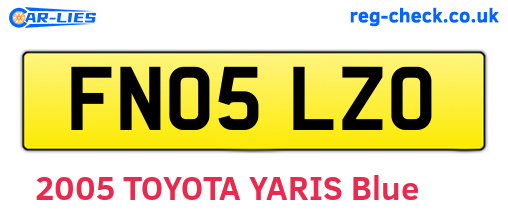FN05LZO are the vehicle registration plates.