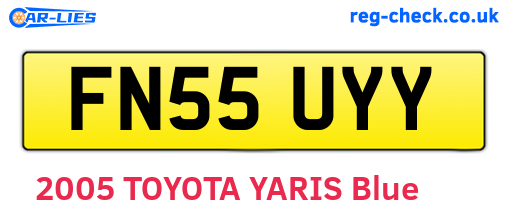 FN55UYY are the vehicle registration plates.