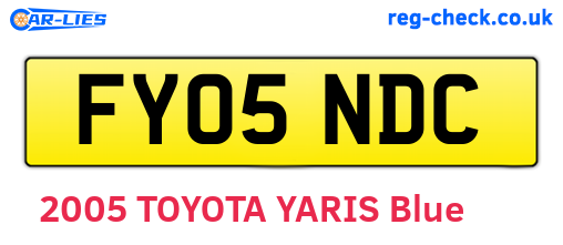 FY05NDC are the vehicle registration plates.