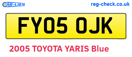 FY05OJK are the vehicle registration plates.