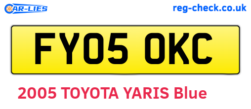 FY05OKC are the vehicle registration plates.