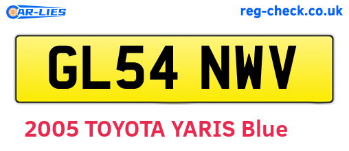 GL54NWV are the vehicle registration plates.