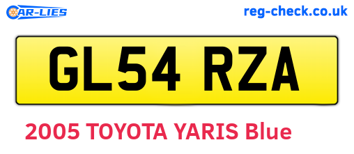 GL54RZA are the vehicle registration plates.