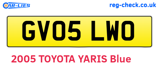 GV05LWO are the vehicle registration plates.