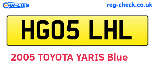 HG05LHL are the vehicle registration plates.