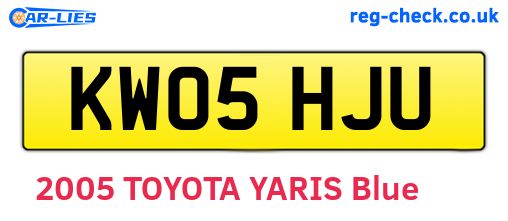 KW05HJU are the vehicle registration plates.