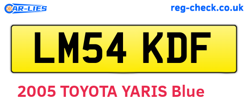 LM54KDF are the vehicle registration plates.