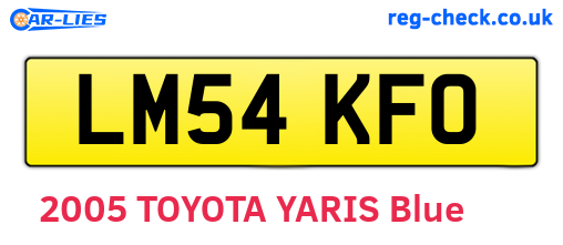 LM54KFO are the vehicle registration plates.