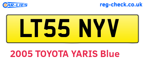 LT55NYV are the vehicle registration plates.