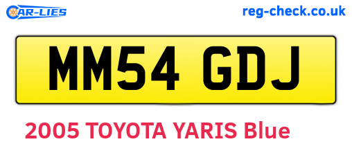 MM54GDJ are the vehicle registration plates.