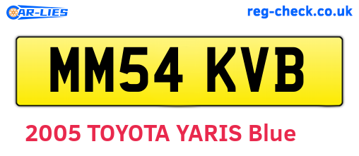 MM54KVB are the vehicle registration plates.