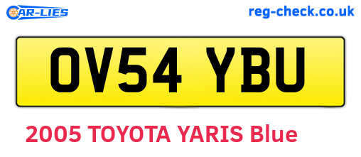 OV54YBU are the vehicle registration plates.