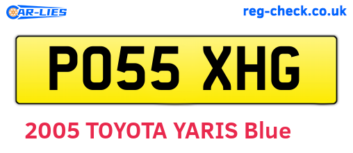 PO55XHG are the vehicle registration plates.