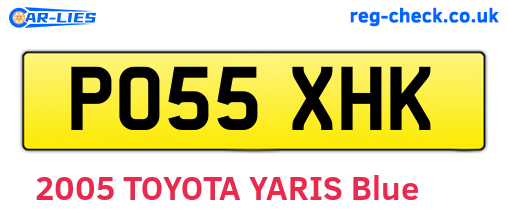 PO55XHK are the vehicle registration plates.