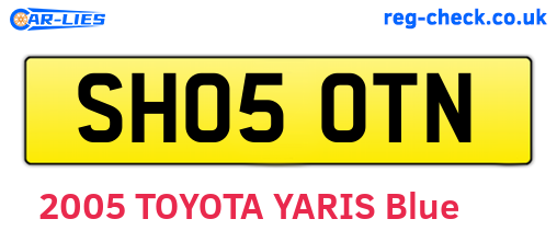 SH05OTN are the vehicle registration plates.