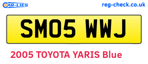 SM05WWJ are the vehicle registration plates.