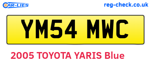 YM54MWC are the vehicle registration plates.