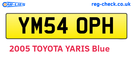 YM54OPH are the vehicle registration plates.