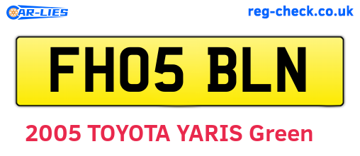 FH05BLN are the vehicle registration plates.